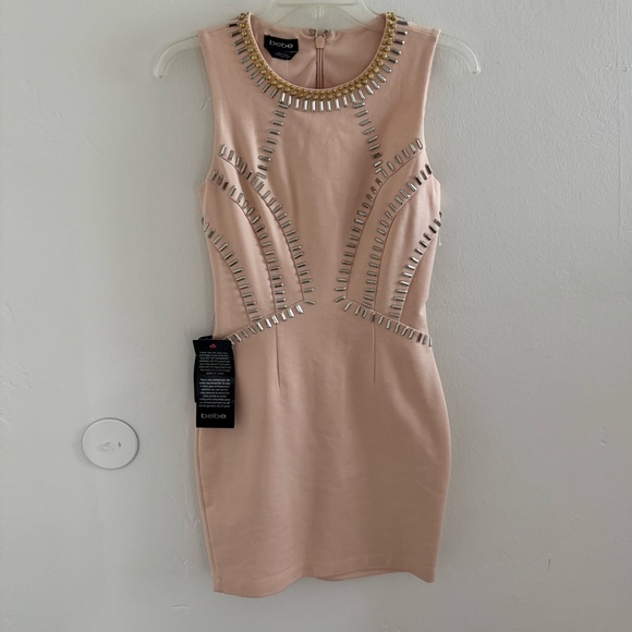 Bebe Women's Pink Embellished Dress - Picture 4 of 11